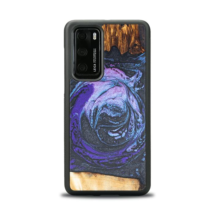 Huawei P40 Handyhülle aus Harz und Holz - Synergy#F34