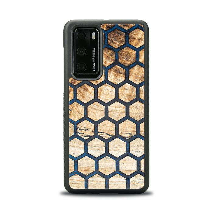 Huawei P40 Handyhülle aus Harz und Holz - Synergy#F36