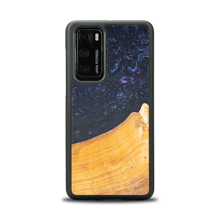 Huawei P40 Handyhülle aus Harz und Holz - Synergy#F37