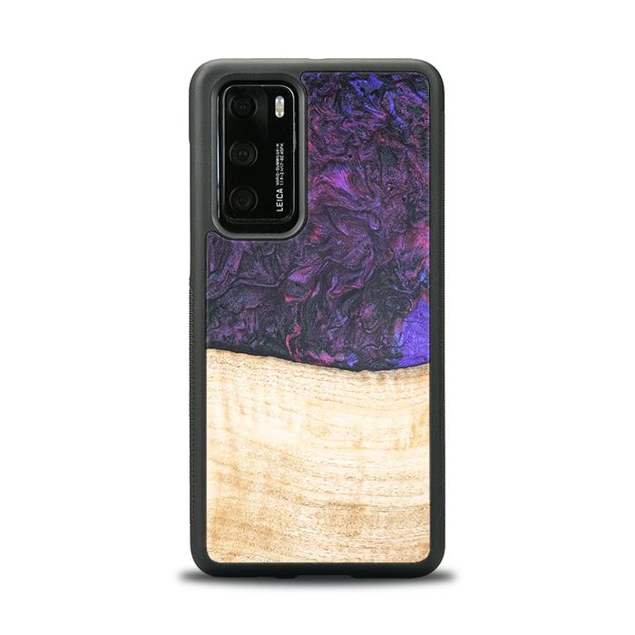 Huawei P40 Handyhülle aus Harz und Holz - Synergy#F4