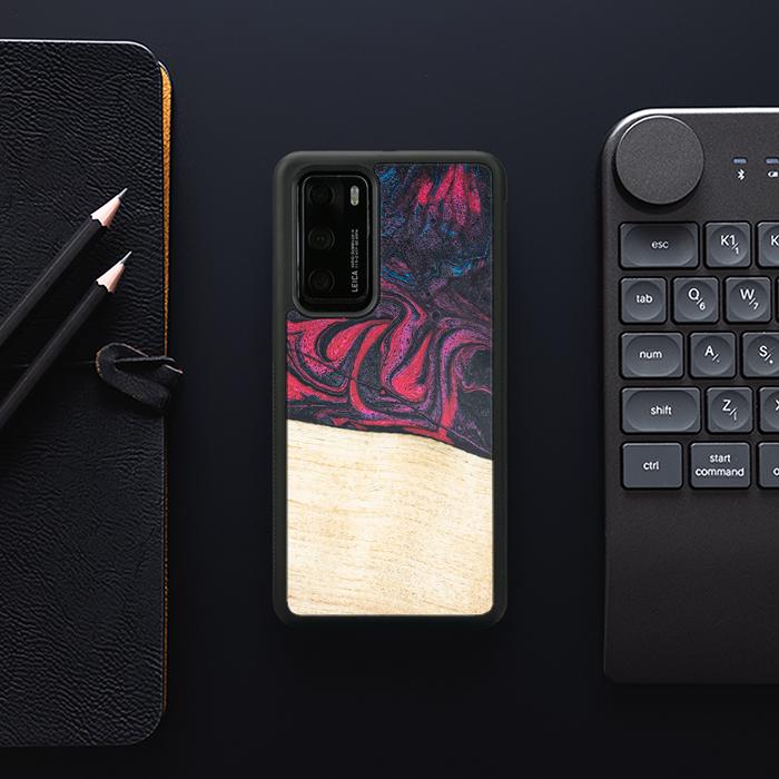 Huawei P40 Handyhülle aus Harz und Holz - Synergy#F5