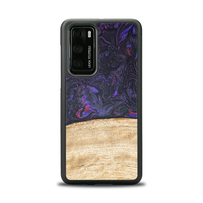 Huawei P40 Handyhülle aus Harz und Holz - Synergy#F7