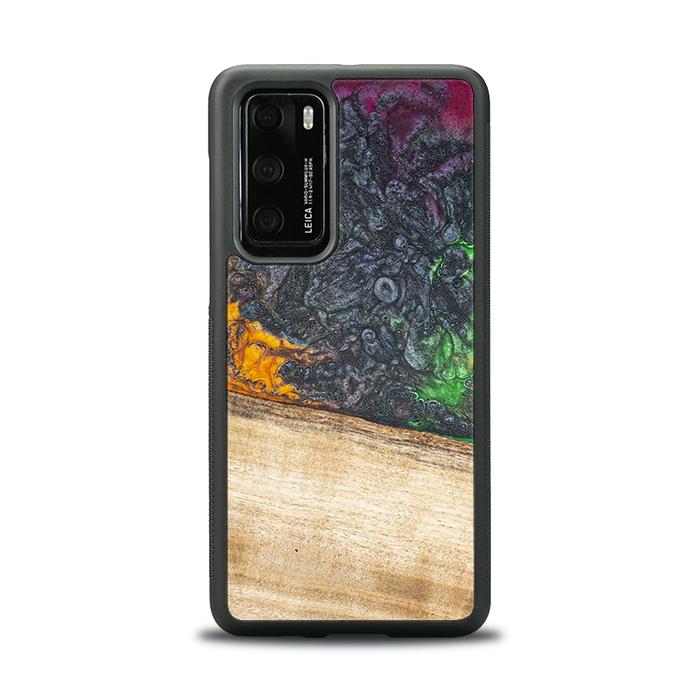 Huawei P40 Handyhülle aus Harz und Holz - Synergy#F8