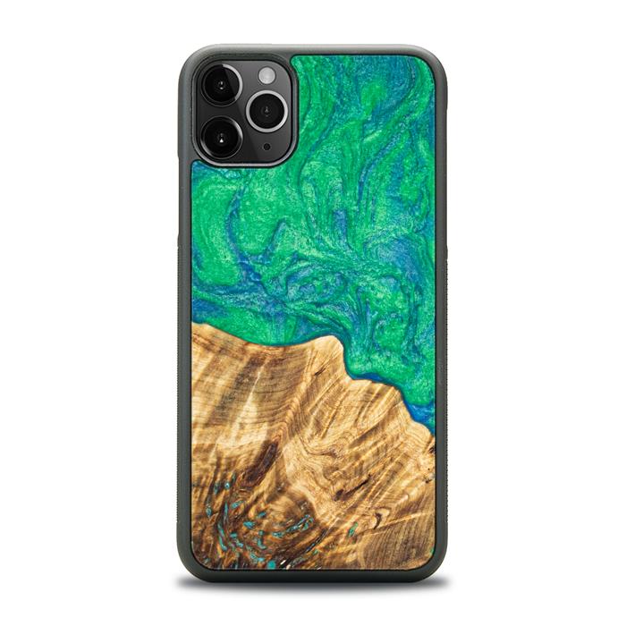 iPhone 11 Pro Max Handyhülle aus Harz und Holz - Synergy#E8