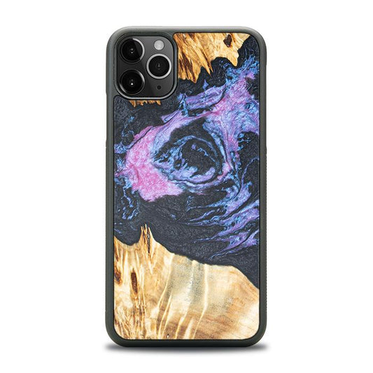 iPhone 11 Pro Max Etui na telefon z żywicy i drewna - Synergy# F25