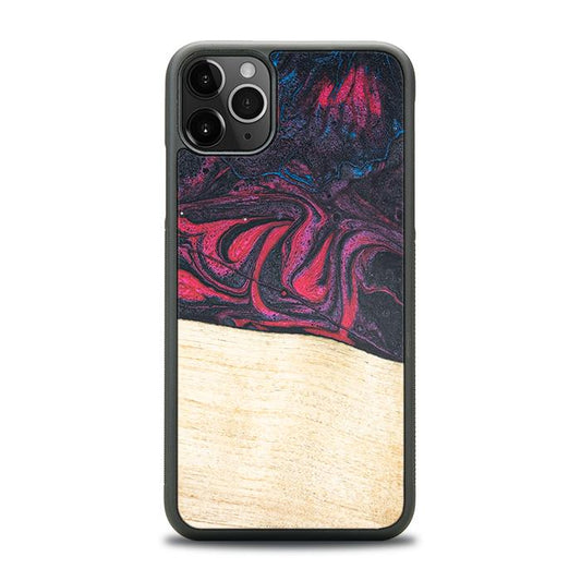 iPhone 11 Pro Max Handyhülle aus Harz und Holz - Synergy#F5