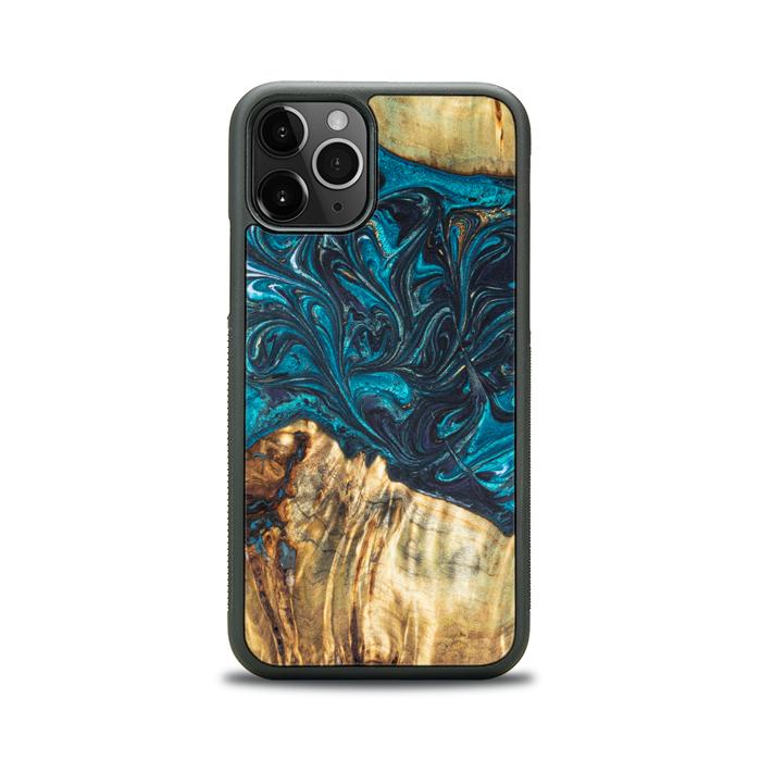 iPhone 11 Pro Handyhülle aus Harz und Holz - Synergy#E12