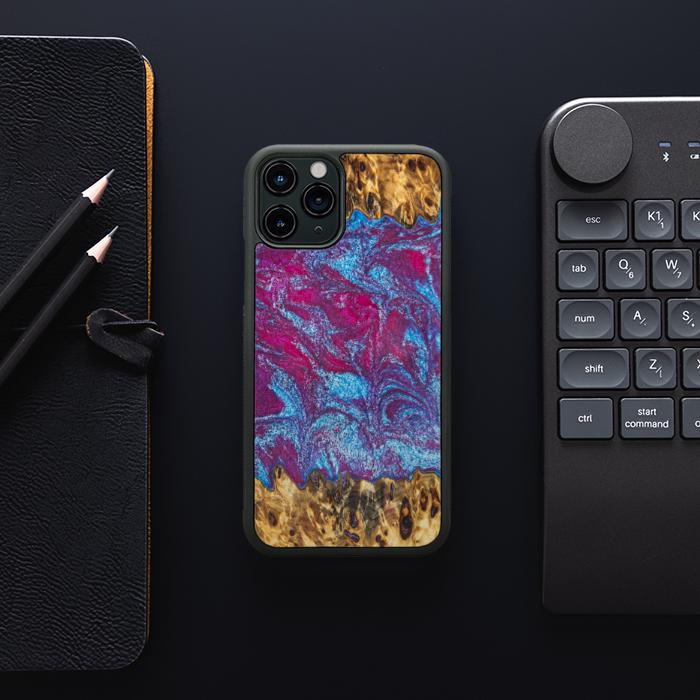 iPhone 11 Pro Etui na telefon z żywicy i drewna - Synergy#E15