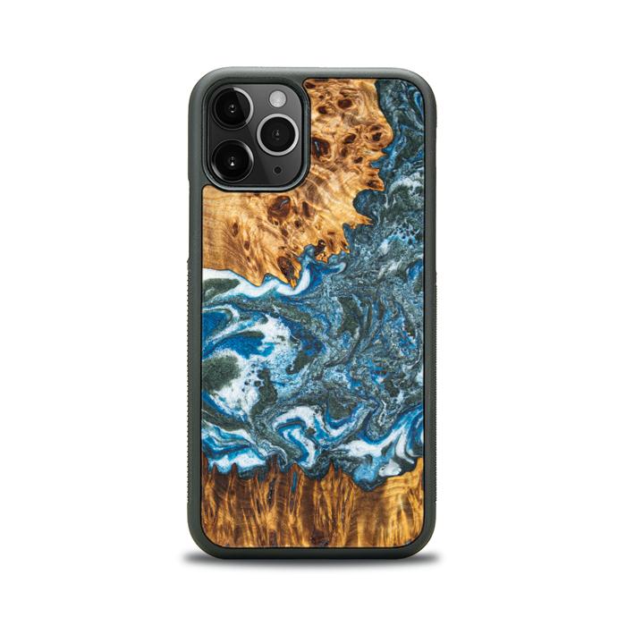 iPhone 11 Pro Handyhülle aus Harz und Holz - Synergy#E17