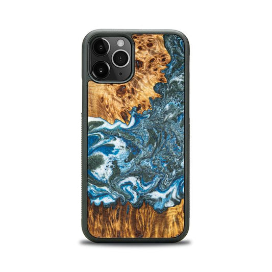 iPhone 11 Pro Handyhülle aus Harz und Holz - Synergy#E17