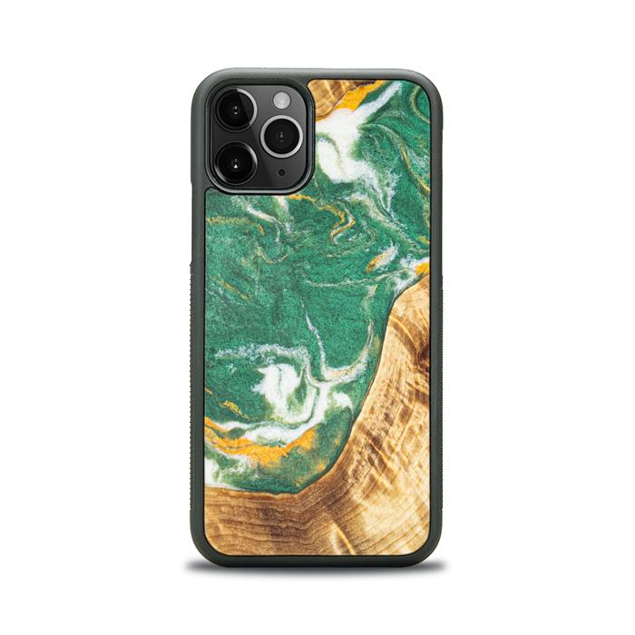 iPhone 11 Pro Handyhülle aus Harz und Holz - Synergy#E20