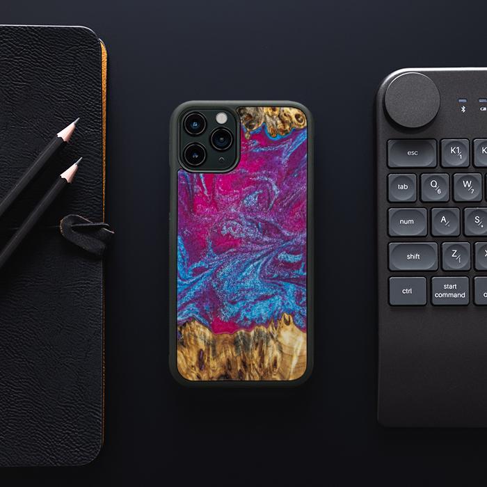 iPhone 11 Pro Resin & Wood Phone Case - Synergy#E3