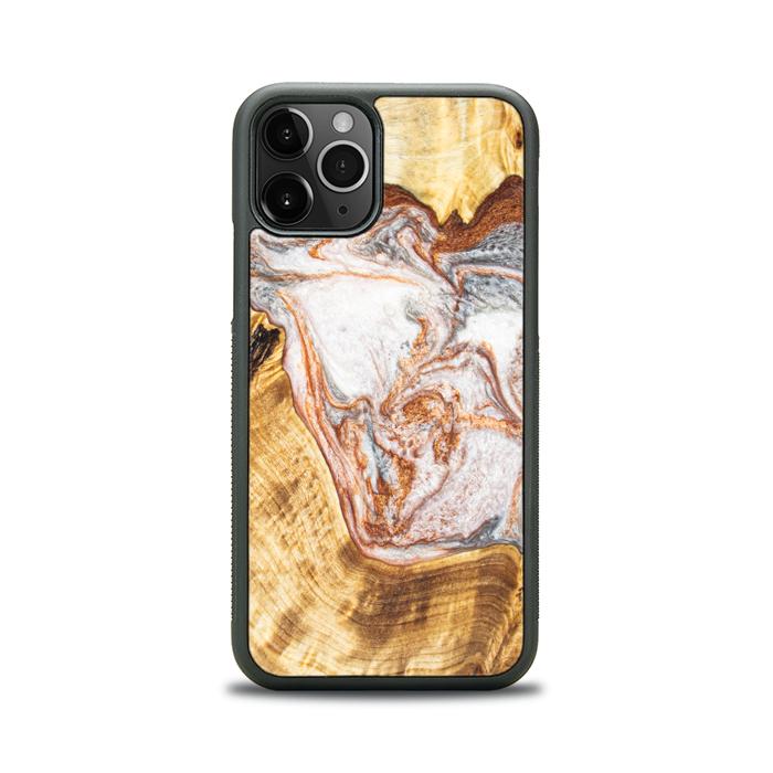 iPhone 11 Pro Handyhülle aus Harz und Holz - Synergy#E5