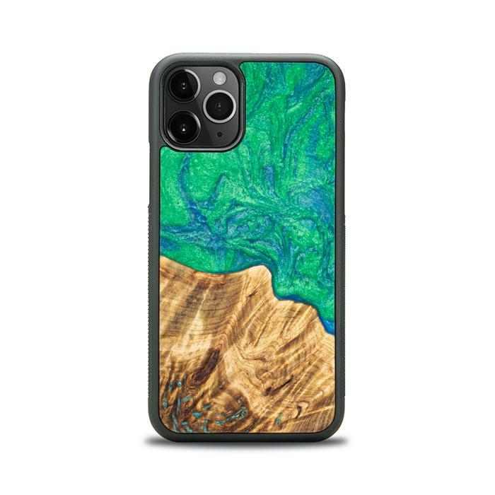 iPhone 11 Pro Handyhülle aus Harz und Holz - Synergy#E8