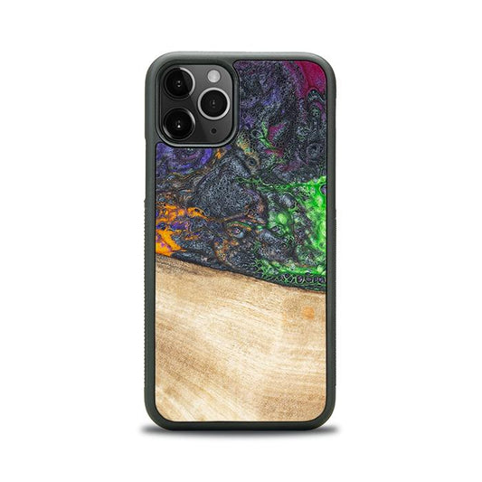 iPhone 11 Pro Handyhülle aus Harz und Holz - Synergy#F10