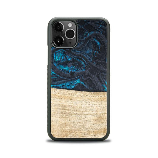iPhone 11 Pro Handyhülle aus Harz und Holz - Synergy#F13