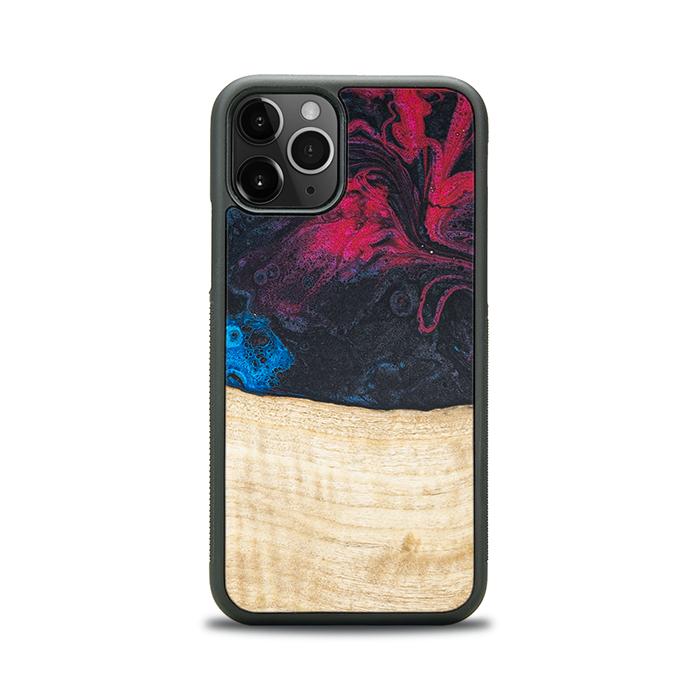 iPhone 11 Pro Handyhülle aus Harz und Holz - Synergy#F14