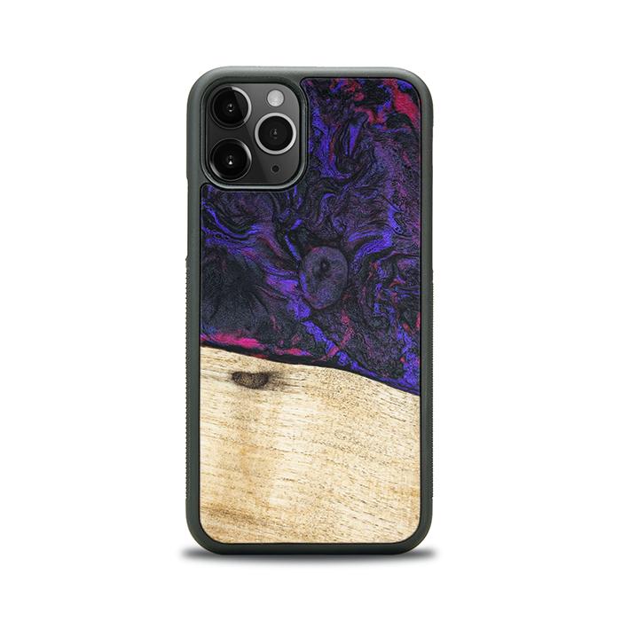 iPhone 11 Pro Handyhülle aus Harz und Holz - Synergy#F18