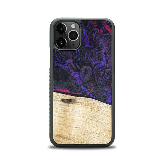 iPhone 11 Pro Handyhülle aus Harz und Holz - Synergy#F18