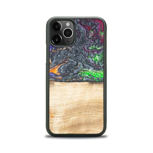 iPhone 11 Pro Handyhülle aus Harz und Holz - Synergy#F2