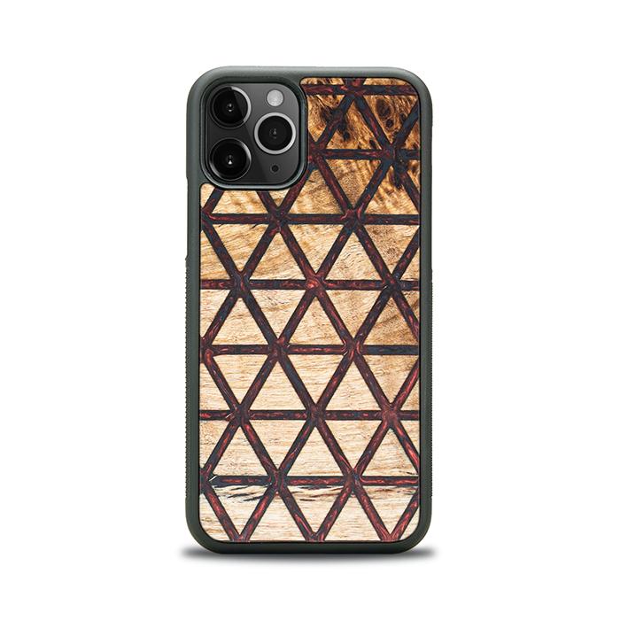 iPhone 11 Pro Handyhülle aus Harz und Holz - Synergy#F22