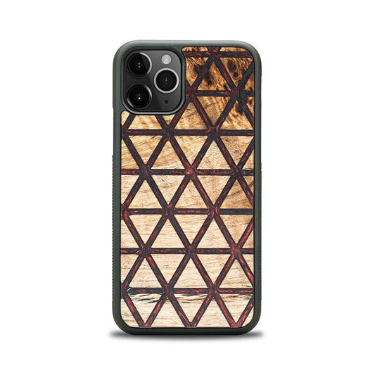 iPhone 11 Pro Handyhülle aus Harz und Holz - Synergy#F22