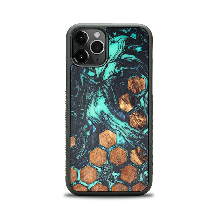iPhone 11 Pro Handyhülle aus Harz und Holz - Synergy#F28