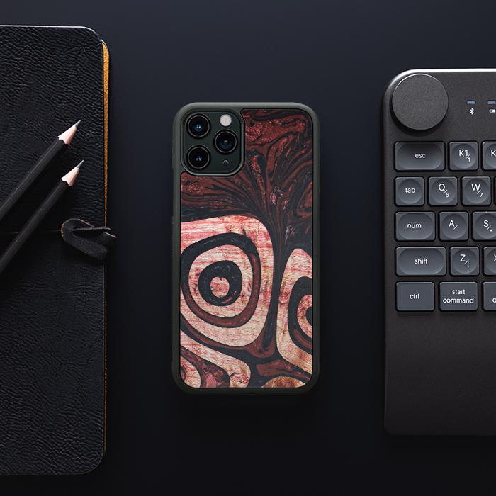 iPhone 11 Pro Handyhülle aus Harz und Holz - Synergy#F32
