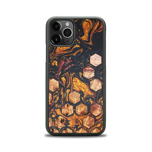 iPhone 11 Pro Handyhülle aus Harz und Holz - Synergy#F38