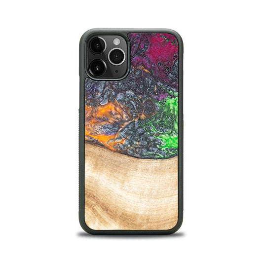 iPhone 11 Pro Handyhülle aus Harz und Holz - Synergy#F6