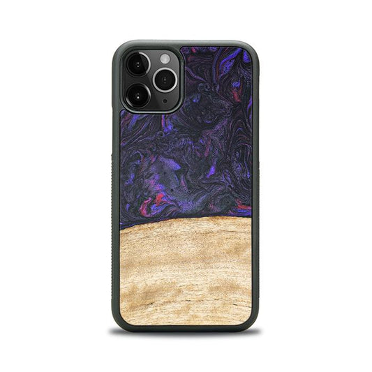 iPhone 11 Pro Handyhülle aus Harz und Holz - Synergy#F7