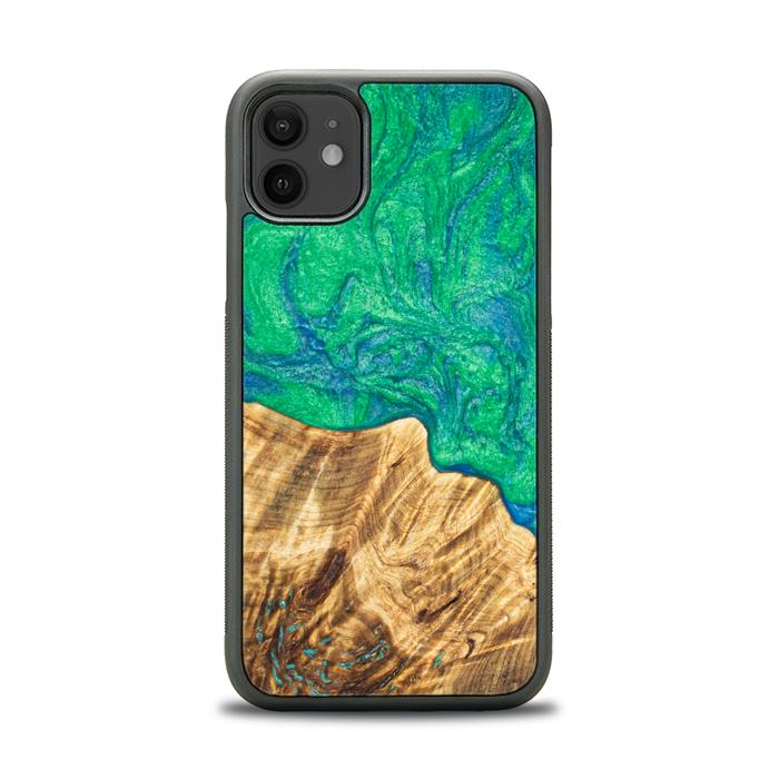 iPhone 11 Handyhülle aus Harz und Holz - Synergy#E8