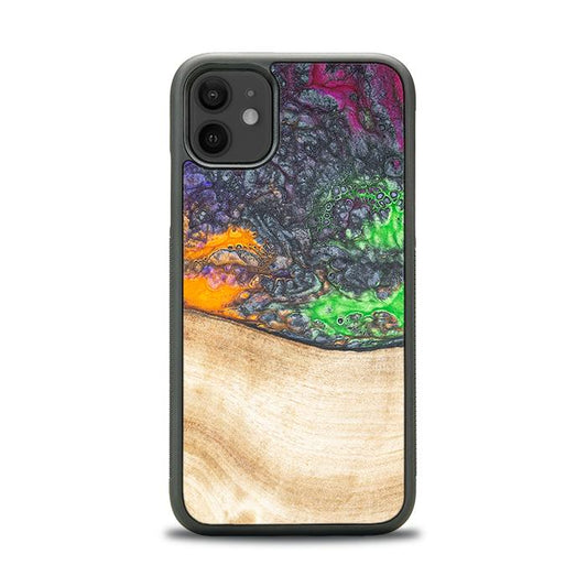 iPhone 11 Handyhülle aus Harz und Holz - Synergy#F1