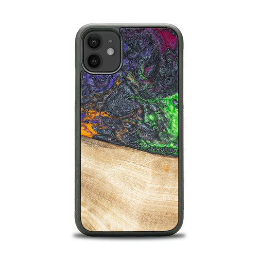 iPhone 11 Handyhülle aus Harz und Holz - Synergy#F10