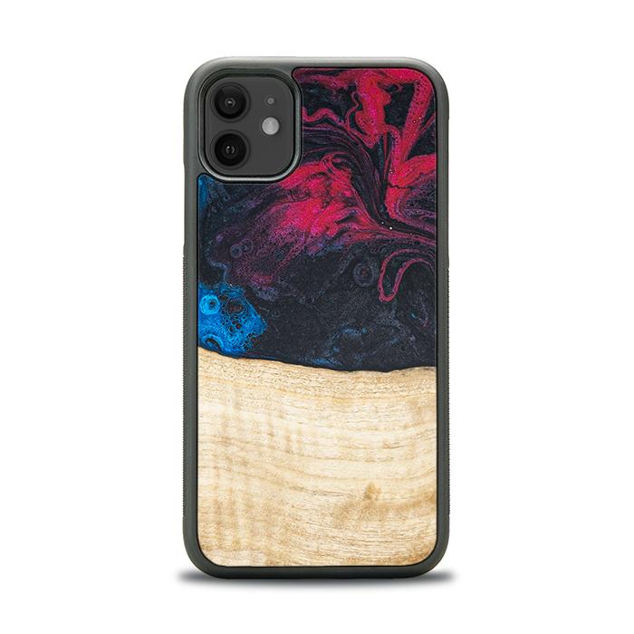 iPhone 11 Handyhülle aus Harz und Holz - Synergy#F14