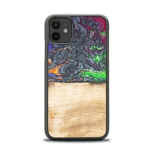 iPhone 11 Handyhülle aus Harz und Holz - Synergy#F2