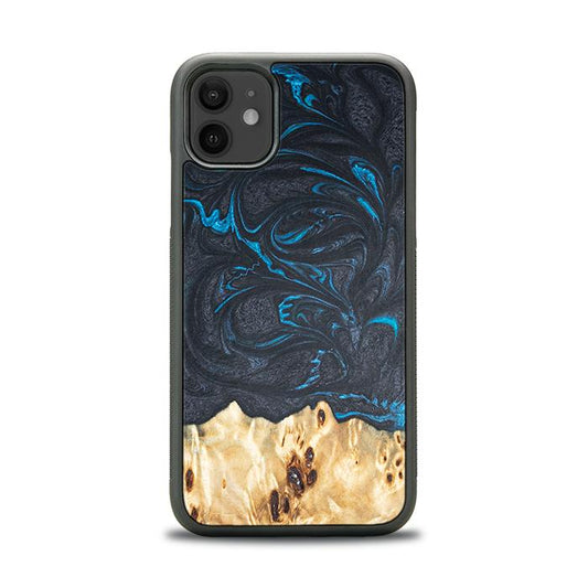 iPhone 11 Handyhülle aus Harz und Holz - Synergy#F21