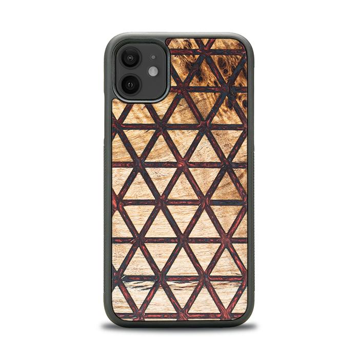 iPhone 11 Handyhülle aus Harz und Holz - Synergy#F22
