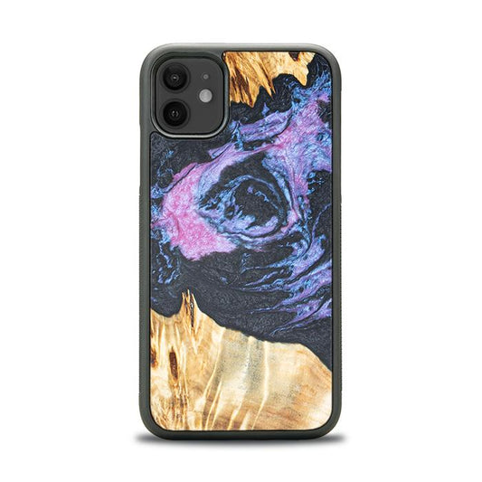 iPhone 11 Handyhülle aus Harz und Holz - Synergy#F25