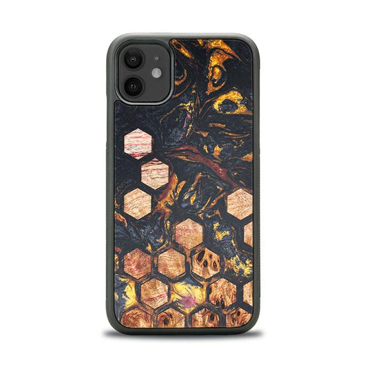 iPhone 11 Handyhülle aus Harz und Holz - Synergy#F26