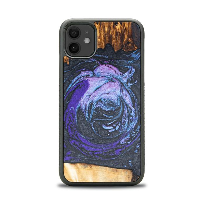 iPhone 11 Handyhülle aus Harz und Holz - Synergy#F34