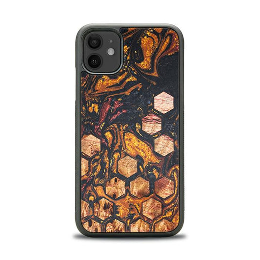 iPhone 11 Handyhülle aus Harz und Holz - Synergy#F38