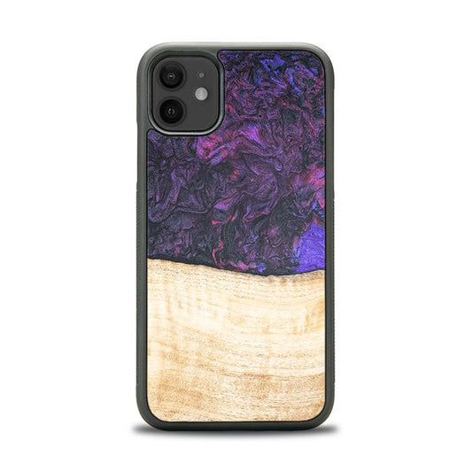 iPhone 11 Handyhülle aus Harz und Holz - Synergy#F4