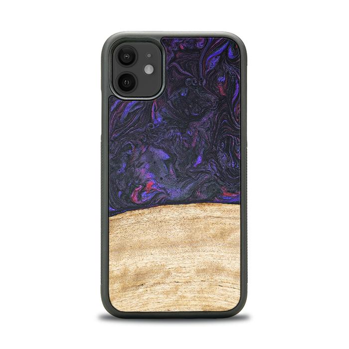 iPhone 11 Handyhülle aus Harz und Holz - Synergy#F7