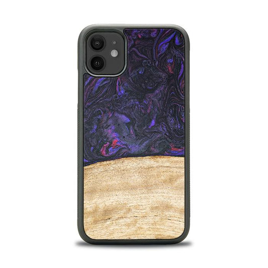 iPhone 11 Handyhülle aus Harz und Holz - Synergy#F7