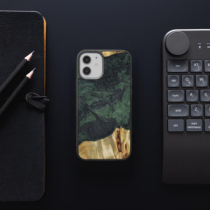 iPhone 12 Mini Handyhülle aus Harz und Holz - Synergy#E14