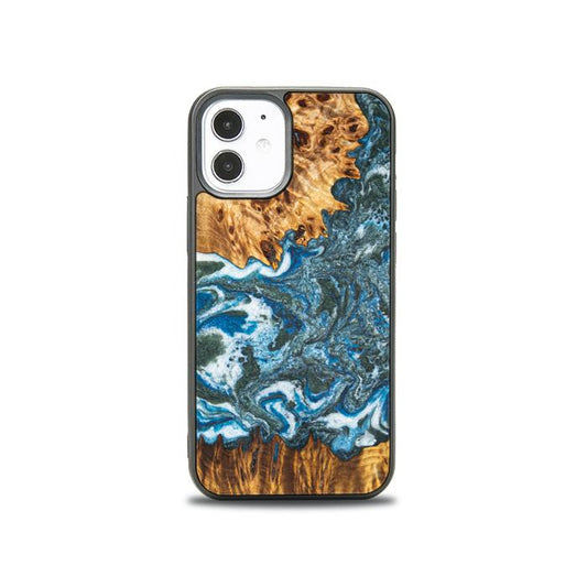 iPhone 12 Mini Handyhülle aus Harz und Holz - Synergy#E17