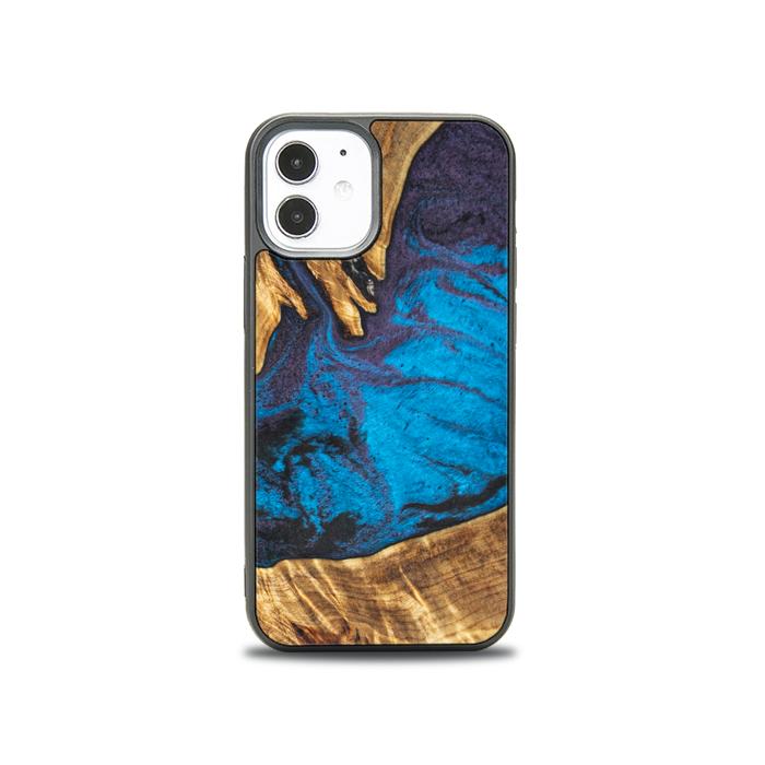 iPhone 12 Mini Etui na telefon z żywicy i drewna - Synergy#E21