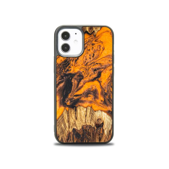 iPhone 12 Mini Etui na telefon z żywicy i drewna - Synergy#E24