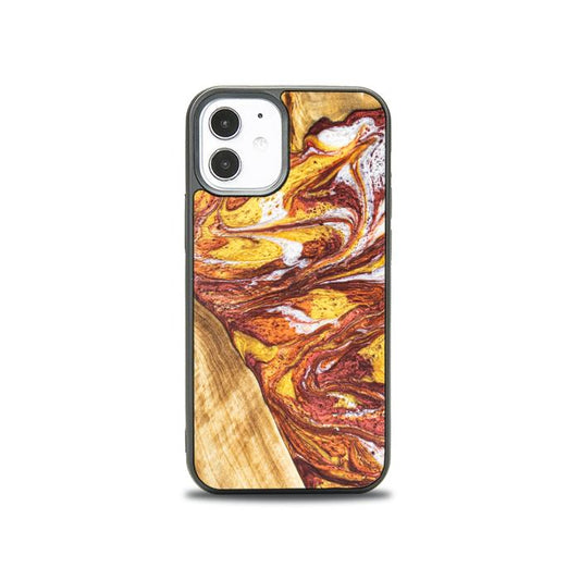 iPhone 12 Mini Handyhülle aus Harz und Holz - Synergy#E4